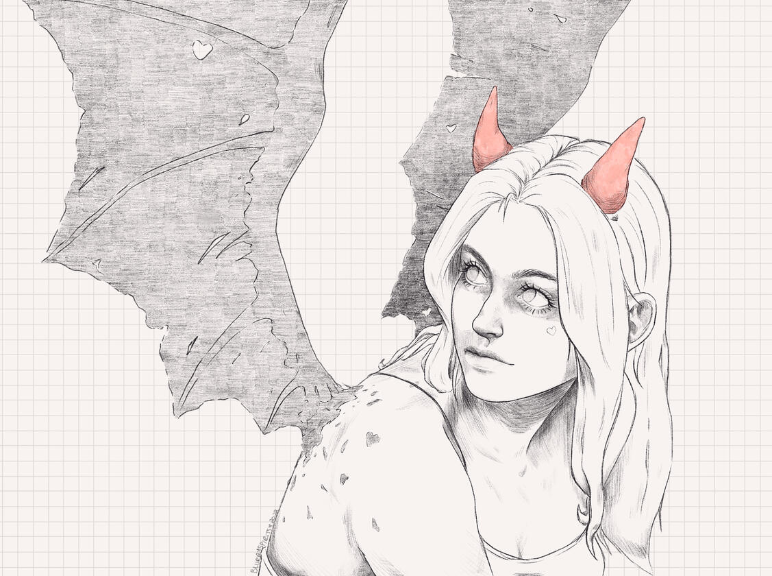 Demon girl...? Sketch