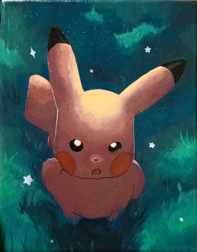 Pikachu - Acrylic Painting