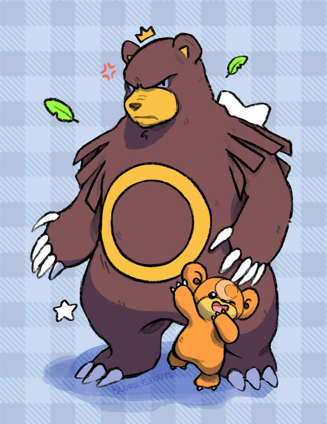 teddiursa and ursaring - digital