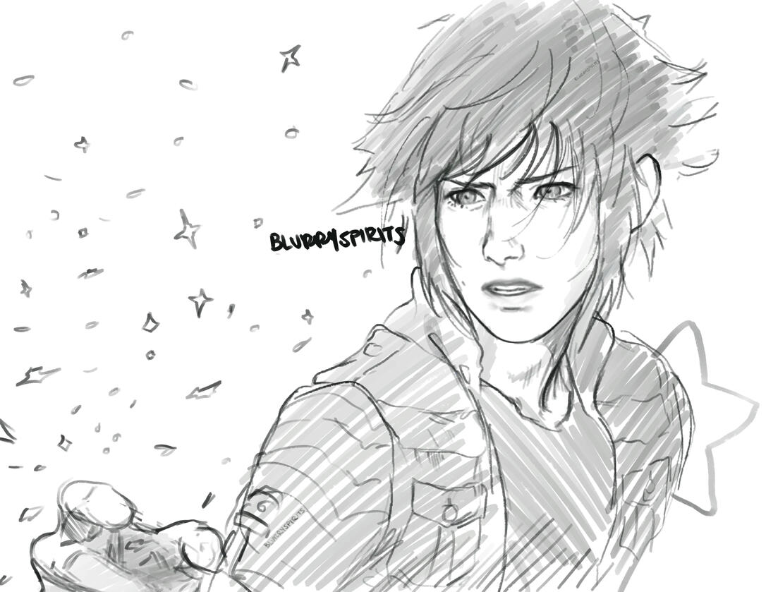 Noctis FFXV Sketch - Digital